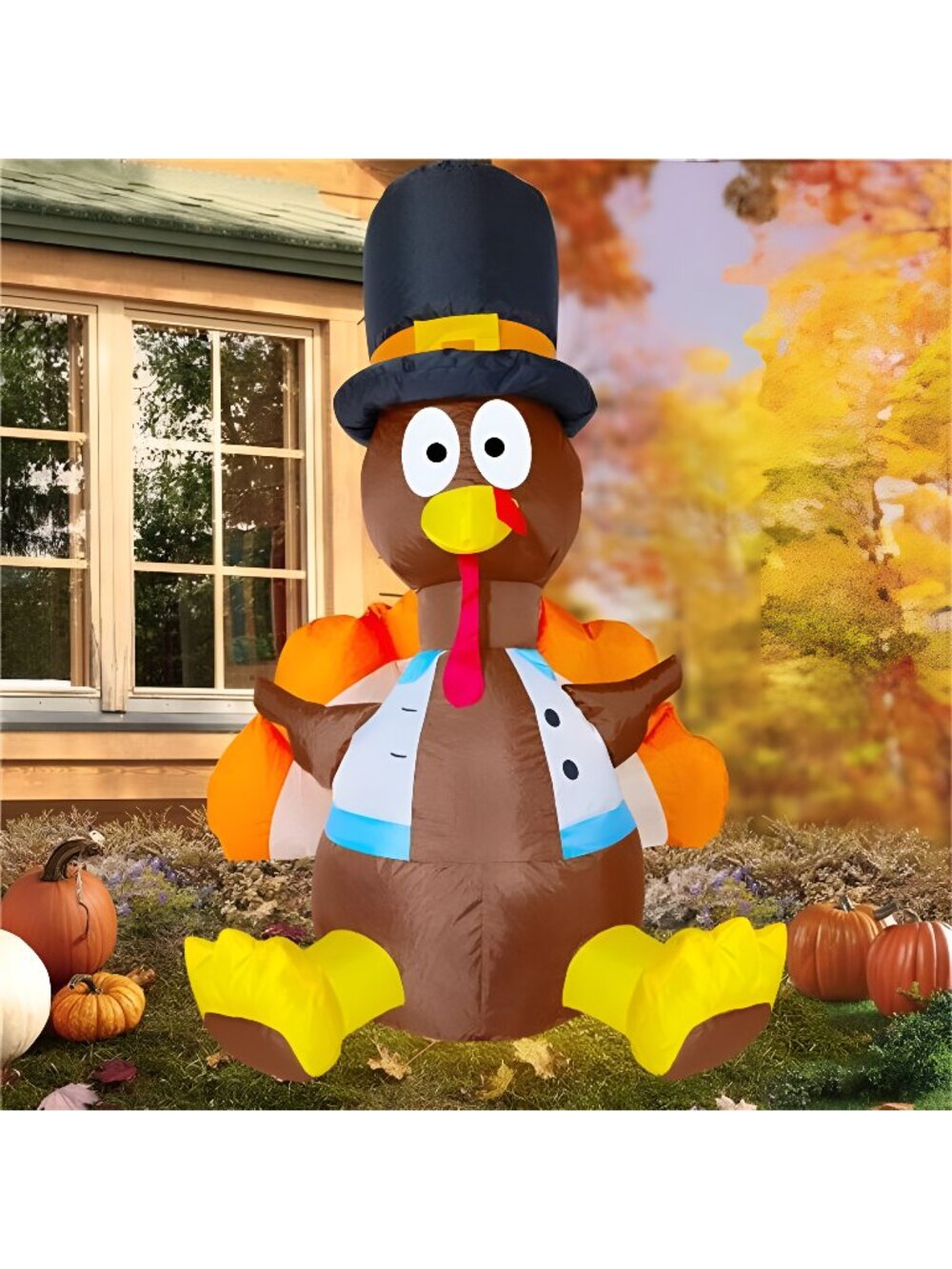 Thanksgiving Decorations Inflatables Turkey 3.5 Ft Cute Thanksgiving Fall Decor
